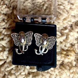 𝅺ELEPHANT face earrings -iron alloy